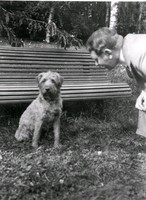 Bernhard Österman med sin hund 1927