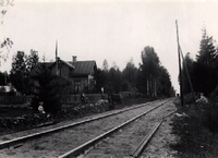 Stationsmästare J.A. Boberg med familj