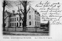 Vykort, flickskolan, senare folkhögskolan i Nyköping, tidigt 1900-tal