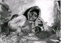 Zigernska, akvarell av Anders Zorn 1885