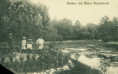Engelska parken vid Åkers styckebruk, vykort