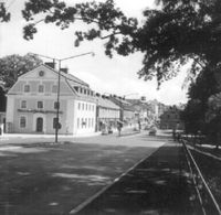 Västra Storgatan i Nyköping, 1957