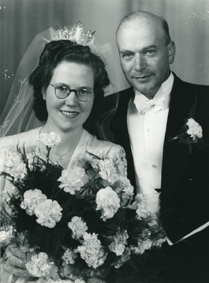 Brudparet Elias och Elna Annergård.