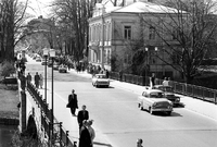 Vänstertrafik på Stadsbron i Nyköping