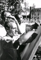 Bågskyttetävling på Nyköpingshus år 1955