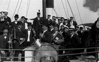 Manskören SN på båtutflykt ca 1920