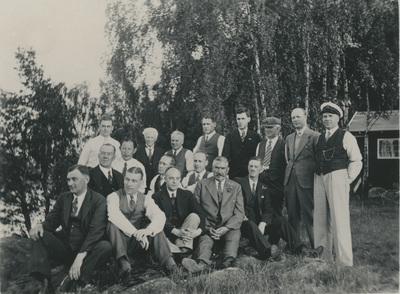 Gruppfoto med Einar Höglund