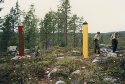 Axel Edhager och en norsk gränsvakt, 1987