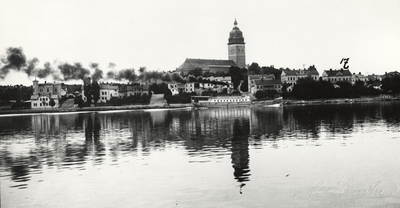 Strängnäs, Norra Strandvägen m.m. från nordost.