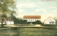 Färglagt vykort, Ånga gård i Södermanland, släkten Palme