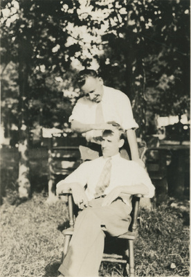 Einar Höglund och en man i USA, år 1928