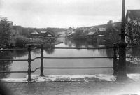 Nyköping från stadsbron omkring 1880