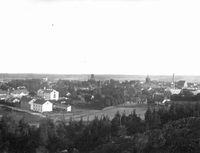 Utsikt från Kråkberget i Nyköping omkring år 1920