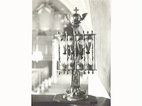 Timglas i Årdala kyrka år 1944