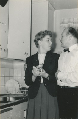 Peter Gemzell och en kvinna, juldagen 1957
