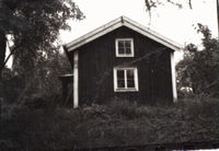 Månstorp, gavel på bostadshuset, foto 1977.