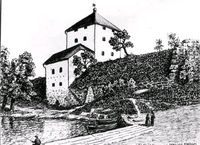 Nyköpingshus, teckning av Knut Wiholm