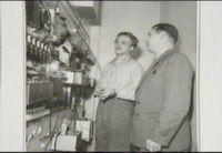 Pressvisning av nya brandstationen 1950,