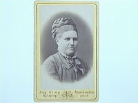 Fru Lidstrand. Foto 1870-tal Gift med folkskollärare Lidstrand