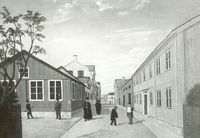 Storgatan före branden 1871.