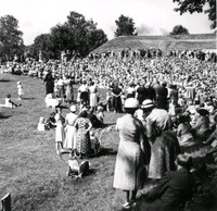 Skolavslutning på Nyköpingshus år 1955