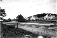 Vagnhärads järnvägsstation på 1920-talet.