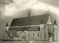 Modell av Strängnäs domkyrka ca 1950