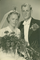 Brudparet Ruth och Karl-Johan Nilsson år 1945