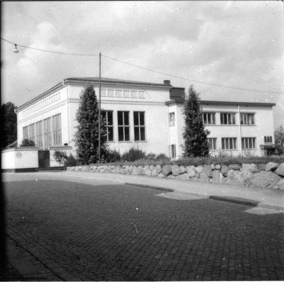 Varmbadhuset i Nyköping invigt 1936, foto från år 1960