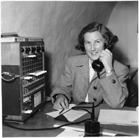 Telefonisten Linnea Svensson år 1952