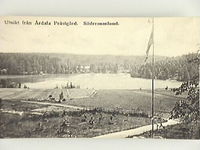 Utsikt från Årdala prästgård, vykort.