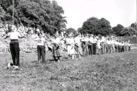 Bågskyttetävling på Nyköpingshus år 1955