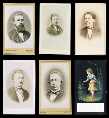 Fotografier mm från Skrivetui, 1800-talets slut