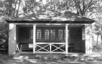 Paviljong på Sundby sjukhusområde vid Strängnäs 1986