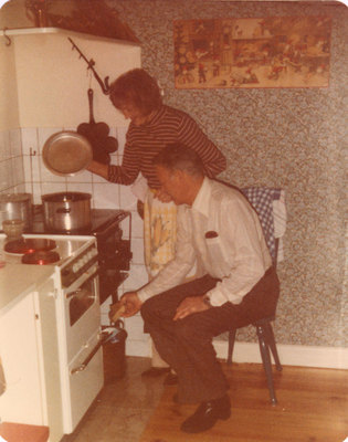 Matlagning på Elinshäll år 1980