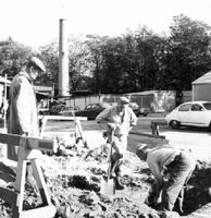 Smältugnarna vid före detta Nyköpings mässingsbruk, Utgrävning  1976.