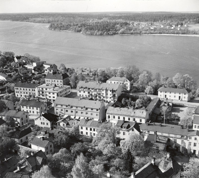 Strängnäs, utsikt från domkyrkotornet norrut.