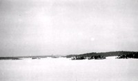 Snötäckt landskap vid Oxelösund, tidigt 1900-tal