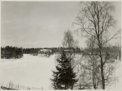 Vy över Kyrksjön vid Solbacka Läroverk, 1931