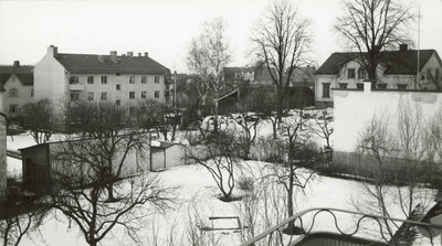 Utsikt över parken i kv. Kungsträdgården  i Strängnäs