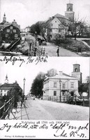 Vykort, Nyköping på 1700- respektive 1900-talet.