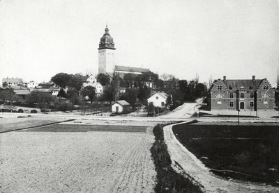 Bilden är tagen över det blivande kvarteret Åkern i Strängnäs