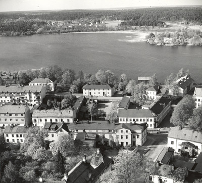 Strängnäs, utsikt från domkyrkotornet norrut.