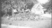 Lekstuga i Fritz Herman Johanssons trädgård på Bagaregatan 17 i Nyköping. Foto 1915