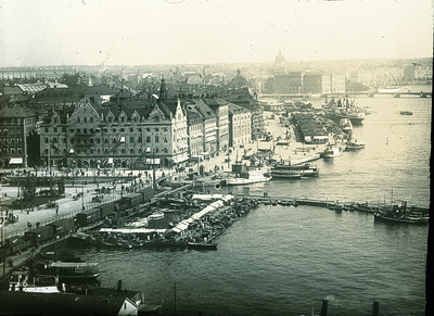 Vy från Katarinahissen i Stockholm, 1905