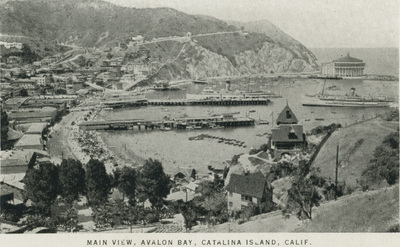 Vykort, Avalon Bay, Catalina Island, Calif, Kalifornien