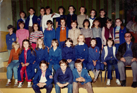 Kasim med sina elever i grundskolan i Banja Luka.