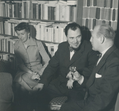 Peter Gemzell och vänner under lysningsdagen 1955