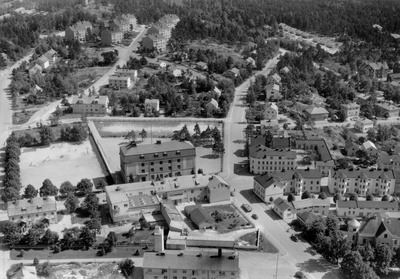 Flygfoto över Oxelösund 1958