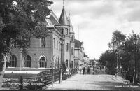 Vykort, Stadsbron i Nyköping, 1935